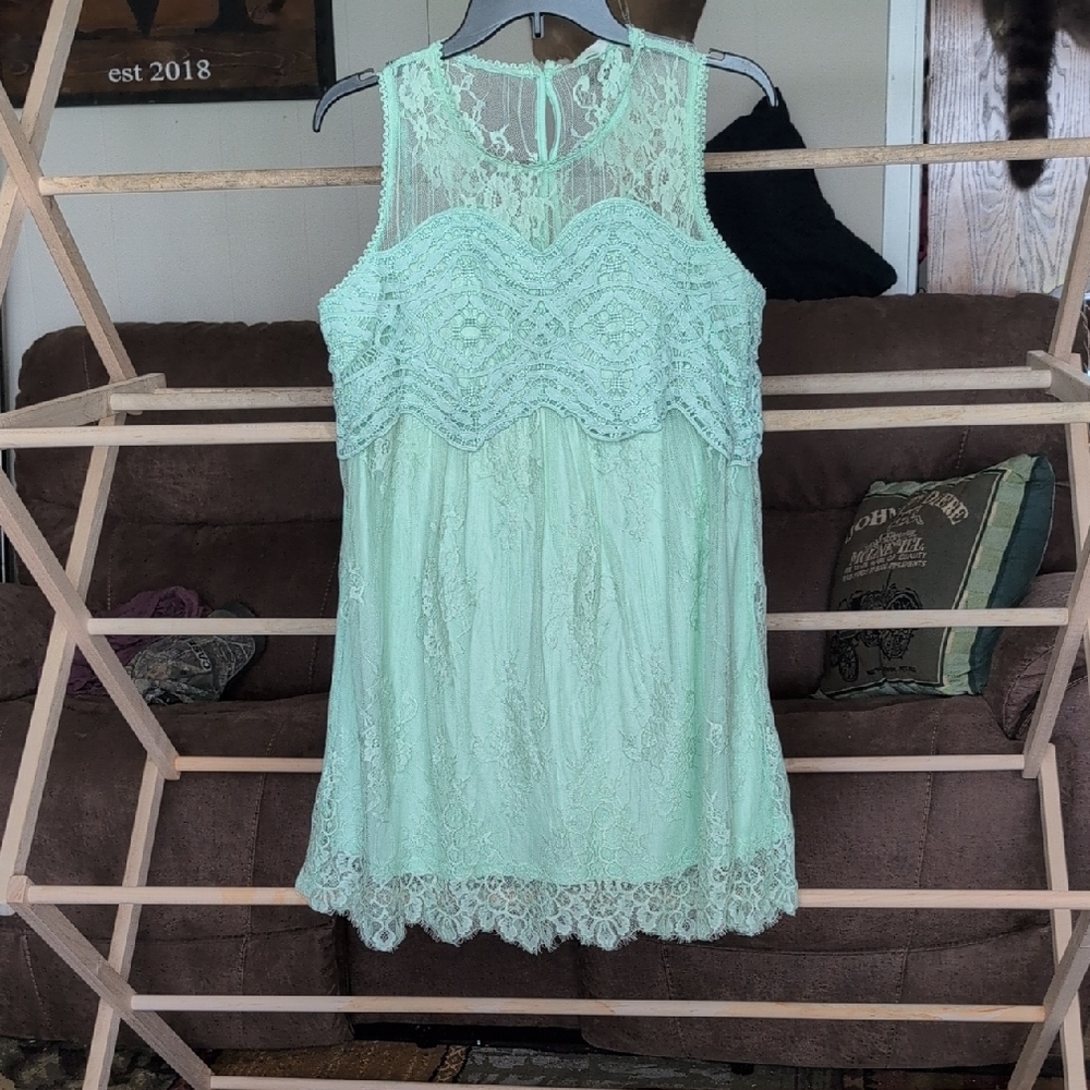 ANDREE BY UNIT Mint Lace Dress